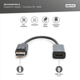 Digitus Adaptador / Convertidor de DisplayPort a HDMI negro