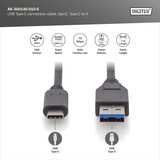 Digitus Cable de conexión USB 3.2 Gen 2 USB-A > USB-C negro