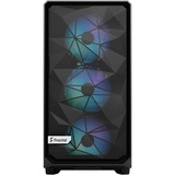 Fractal Design Meshify 2 Lite Negro, Cajas de torre negro, PC, Negro, ATX, EATX, micro ATX, Mini-ITX, Acero, Vidrio templado, Multi, Ventiladores de la caja