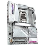 GIGABYTE X870E AORUS ELITE WIFI7 ICE Placa base - Soporta procesadores AMD Ryzen 9000, VRM digital de 16+2+2 fases, hasta 8200 MHz DDR5 (O.C.), 3x PCIe 5.0 + 1x PCIe 4.0, Wi-Fi 7, LAN 2.5 GbE, USB 4 blanco, VRM digital de 16+2+2 fases, hasta 8200 MHz DDR5 (O.C.), 3x PCIe 5.0 + 1x PCIe 4.0, Wi-Fi 7, LAN 2.5 GbE, USB 4, AMD, Zócalo AM5, AMD Ryzen 7000 Series, AMD Ryzen 8000 Series, AMD Ryzen 9000 Series, Zócalo AM5, DDR5-SDRAM, 256 GB