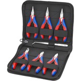 KNIPEX 00 20 16 juego de herramientas mecanicas 7 herramientas, Set de pinzas rojo/Azul, Acero inoxidable, 720 g, 7 herramientas