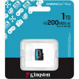 Kingston 1 TB microSDXC Canvas Go Plus Gen4 200R A2 U3 Paquete individual sin ADP, Tarjeta de memoria negro, 1 TB, MicroSD, Clase 10, UHS-I, 200 MB/s, 160 MB/s