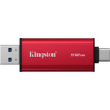 Kingston Dual Portable 512 GB, Unidad de estado sólido rojo/Negro