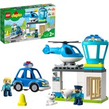 DUPLO 10959 Comisaría de Policía y Helicóptero, Juguetes Educativos, Juegos de construcción