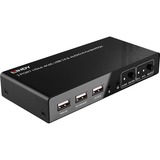 Lindy 32809 interruptor KVM Negro, Switch KVM 4096 x 2160 Pixeles, 4K Ultra HD, Negro