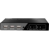 Lindy 32809 interruptor KVM Negro, Switch KVM 4096 x 2160 Pixeles, 4K Ultra HD, Negro