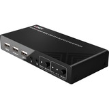 Lindy 32809 interruptor KVM Negro, Switch KVM 4096 x 2160 Pixeles, 4K Ultra HD, Negro