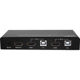 Lindy 32809 interruptor KVM Negro, Switch KVM 4096 x 2160 Pixeles, 4K Ultra HD, Negro
