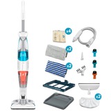 Rowenta Clean & Steam Multi RY8544WH , Limpiador de vapor blanco/Azul, aspiradora de pie y escoba eléctrica Sin bolsa 0,5 L 1700 W Blanco, Azul