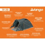 Vango TEUTAY00000000, Tay 200, Tienda de campaña azul oscuro