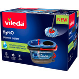 Vileda Set H2PrO Spin Mop, Limpiador de suelo negro/Rojo