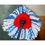 Vileda Set H2PrO Spin Mop, Limpiador de suelo negro/Rojo