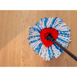 Vileda Set H2PrO Spin Mop, Limpiador de suelo negro/Rojo