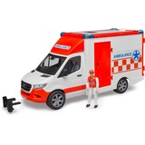 bruder MB Sprinter Ambulancia con conductor, Automóvil de construcción rojo/blanco