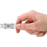goobay Cable Ethernet USB-A 3.2 Gen1 con conector > conector RJ-45, Adaptador de red blanco