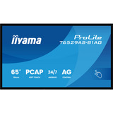 iiyama T6529AS-B1AG pantalla para PC 163,8 cm (64.5") 3840 x 2160 Pixeles 4K Ultra HD LED Pantalla táctil Negro, Monitor LED negro (mate), 163,8 cm (64.5"), 3840 x 2160 Pixeles, 4K Ultra HD, LED, 6,5 ms, Negro