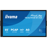 iiyama T6529AS-B1AG pantalla para PC 163,8 cm (64.5") 3840 x 2160 Pixeles 4K Ultra HD LED Pantalla táctil Negro, Monitor LED negro (mate), 163,8 cm (64.5"), 3840 x 2160 Pixeles, 4K Ultra HD, LED, 6,5 ms, Negro