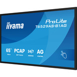 iiyama T6529AS-B1AG pantalla para PC 163,8 cm (64.5") 3840 x 2160 Pixeles 4K Ultra HD LED Pantalla táctil Negro, Monitor LED negro (mate), 163,8 cm (64.5"), 3840 x 2160 Pixeles, 4K Ultra HD, LED, 6,5 ms, Negro