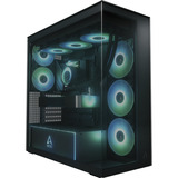 ARCTIC Xtender VG (Black) Midi Tower Negro, Cajas de torre negro (mate), Midi Tower, PC, Negro, EATX, Metal, Vidrio templado, Juego