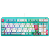 ASUS TUF Gaming K3 Gen II Hatsune Miku Edition teclado Juego USB Color menta, Blanco, Teclado para gaming turquesa/Multi color, Completo (100%), Alámbrico, USB, Switch de tecla optomecánico, LED RGB, Color menta, Blanco