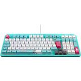 ASUS TUF Gaming K3 Gen II Hatsune Miku Edition teclado Juego USB Color menta, Blanco, Teclado para gaming turquesa/Multi color, Completo (100%), Alámbrico, USB, Switch de tecla optomecánico, LED RGB, Color menta, Blanco
