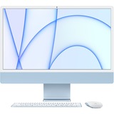 Apple iMac Apple M 61 cm (24") 4480 x 2520 Pixeles 8 GB 512 GB SSD PC todo en uno macOS Big Sur Wi-Fi 6 (802.11ax) Azul, Sistema MAC azul/Celeste, 61 cm (24"), 4.5K Ultra HD, Apple M, 8 GB, 512 GB, macOS Big Sur