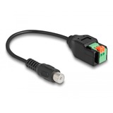 DeLOCK Adaptador de conector Cinch > bloque terminal con pulsador negro