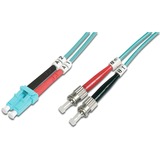 Digitus Cable de parche LWL, dúplex, conector LC > ST, multimodo OM3 turquesa