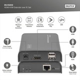 Digitus Set de Extensor KVM HDMI IP, Switch KVM 