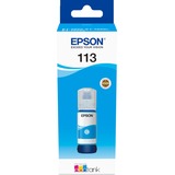 Epson 113 EcoTank Pigment Cyan ink bottle, Tinta Cian, Epson, Ecotank ET-5880, EcoTank ET-5850, EcoTank ET-5800, EcoTank ET-16650, EcoTank ET-16600, 6000 páginas, 70 ml, Pigment