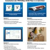 FRITZ! FRITZ!Box 5530, Enrutador de fibra óptica Box 5530, Wi-Fi 6 (802.11ax), Doble banda (2,4 GHz / 5 GHz), Ethernet, Blanco, Router de sobremesa