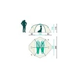 Jack Wolfskin Tienda de cúpula REAL DOME LITE II, Tienda de campaña verde