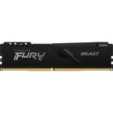 Kingston FURY FURY Beast 32GB 3600MT/s DDR4 CL18 DIMM Black, Memoria RAM negro, 32 GB, 1 x 32 GB, DDR4, 288-pin DIMM
