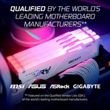 Kingston FURY FURY Beast 32 GB 5200 MT/s DDR5 CL40 DIMM (Kit de 2) White RGB XMP, Memoria RAM blanco, 32 GB, 2 x 16 GB, DDR5, 288-pin DIMM