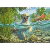 Schmidt Spiele Mark Fredrickson: Amor por los perros - labrador amarillo en caza de peces, Puzzle 