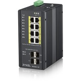 Zyxel RGS200-12P Gestionado L2 Gigabit Ethernet (10/100/1000) Energía sobre Ethernet (PoE) Negro, Interruptor/Conmutador Gestionado, L2, Gigabit Ethernet (10/100/1000), Energía sobre Ethernet (PoE), Montaje en rack, Montaje de pared