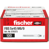 fischer Tornillo para hormigón UltraCut FBS 5x45 M6/9 rosca exterior 