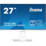 iiyama ProLite XUB2797QSU-W2 pantalla para PC 68,6 cm (27") 2560 x 1440 Pixeles Quad HD LED Blanco, Monitor LED blanco (mate), 68,6 cm (27"), 2560 x 1440 Pixeles, Quad HD, LED, 1 ms, Blanco