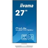 iiyama ProLite XUB2797QSU-W2 pantalla para PC 68,6 cm (27") 2560 x 1440 Pixeles Quad HD LED Blanco, Monitor LED blanco (mate), 68,6 cm (27"), 2560 x 1440 Pixeles, Quad HD, LED, 1 ms, Blanco
