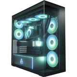 ARCTIC Xtender Black (Mirror Glass) Midi Tower Negro, Cajas de torre negro, Midi Tower, PC, Negro, EATX, Metal, Vidrio templado, Juego