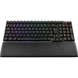 ASUS ROG Strix Scope II 96 Wireless teclado Juego USB + RF Wireless + Bluetooth QWERTZ Alemán Negro, Teclado para gaming negro, Inalámbrico y alámbrico, USB + RF Wireless + Bluetooth, Interruptor mecánico, QWERTZ, LED RGB, Negro