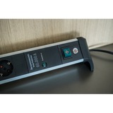 Brennenstuhl Regleta Alu-Office-Line de 6 tomas, para escritorio negro/Aluminio