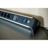 Brennenstuhl Regleta Alu-Office-Line de 6 tomas, para escritorio negro/Aluminio