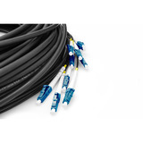 Digitus Cable de ruptura universal de fibra óptica, dúplex, conector LC/UPC, monomodo OS2 negro