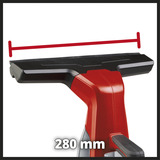 EINHELL Power X-Change BRILLIANTO, Aspiradora de ventanas rojo