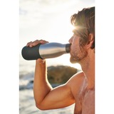 Emsa Bludrop Sleeve N3111100 bidón de agua Uso diario 700 ml Acero inoxidable Negro, Acero inoxidable, Botella thermo negro, 700 ml, Uso diario, Negro, Acero inoxidable, Acero inoxidable, 12 h, 6 h