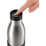 Emsa Bludrop Sleeve N3111100 bidón de agua Uso diario 700 ml Acero inoxidable Negro, Acero inoxidable, Botella thermo negro, 700 ml, Uso diario, Negro, Acero inoxidable, Acero inoxidable, 12 h, 6 h