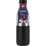 Emsa Bludrop Sleeve N3111100 bidón de agua Uso diario 700 ml Acero inoxidable Negro, Acero inoxidable, Botella thermo negro, 700 ml, Uso diario, Negro, Acero inoxidable, Acero inoxidable, 12 h, 6 h