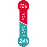 Emsa Bludrop Sleeve N3111100 bidón de agua Uso diario 700 ml Acero inoxidable Negro, Acero inoxidable, Botella thermo negro, 700 ml, Uso diario, Negro, Acero inoxidable, Acero inoxidable, 12 h, 6 h