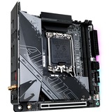 GIGABYTE B760I AORUS PRO Placa base - Soporta CPUs Intel Core de 14ª generación, VRM digital de 8+1+1 fases, hasta 8000MHz DDR5 (OC), 2xPCIe 4.0 M.2, Wi-Fi 6E, LAN de 2.5GbE, USB 3.2 Gen 2 gris, VRM digital de 8+1+1 fases, hasta 8000MHz DDR5 (OC), 2xPCIe 4.0 M.2, Wi-Fi 6E, LAN de 2.5GbE, USB 3.2 Gen 2, Intel, LGA 1700, Intel® Celeron®, Intel® Core™ i3, Intel® Core™ i5, Intel® Core™ i7, Intel® Core™ i9,..., LGA 1700, 96 GB, DDR5-SDRAM